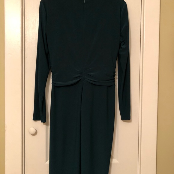 Dark Green Long Sleeve Chaps Dress size large - Picture 2 of 3
